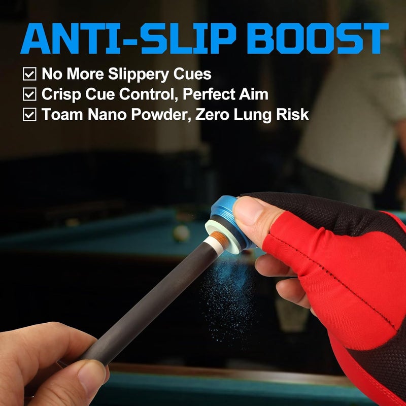Banly TAOM Round Shaped Pool Chalk Holder, Portable Pool Chalk Cubes, Magnetic Mini Chalk Holder Pool Billiards, Pool Cue Chalk Case Container Box for Billiard Cue Tip Tool Pool Table Snooker Accessories - Image 3
